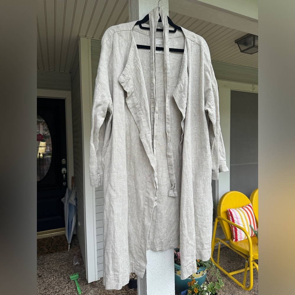 NotPerfectLinen Heavy Beige Amsterdam Coat M